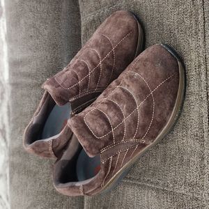 Earth Origins Womens Journey Bark Suede Slip On Loafers Size 7.5